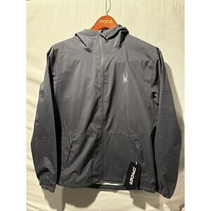 Spyder Men's Pitch Shell Jacket Medium Black Long Sleeve - NWT MSRP $129